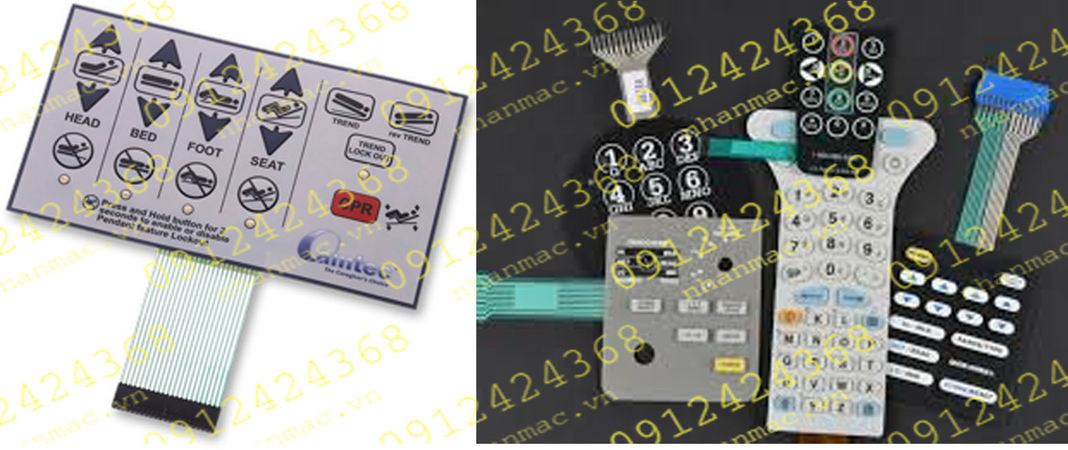 MN28- Màng nhựa nhấn nút nổi in mực dẫn điện làm bàn phím bấm được sử dụng làm phím bấm  trong lĩnh vực bưu chính