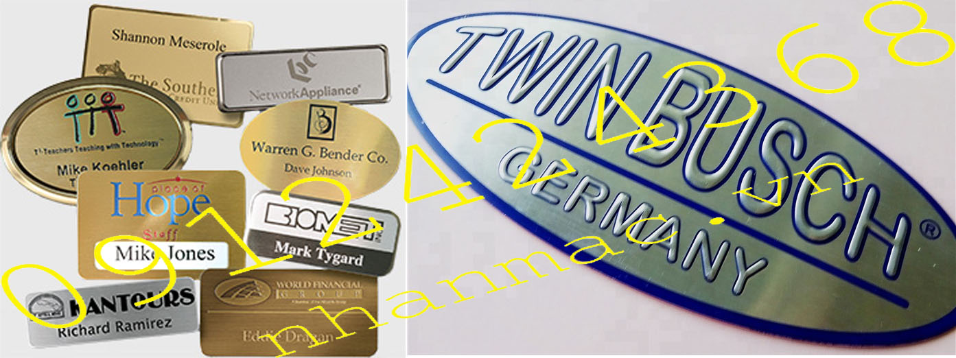 CN16-Tem nhãn mác Logo chữ nổi Inox hợp kim nhôm đồng kim loại  làm logo cho các loại máy móc công nghiệp.
