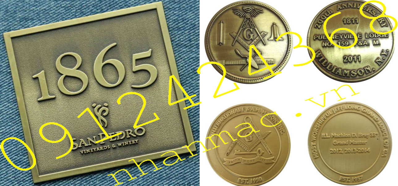 CN5-Tem nhãn mác Logo chữ nổi Inox hợp kim nhôm đồng kim loại  tạo nét quyền quý Hoàng gia