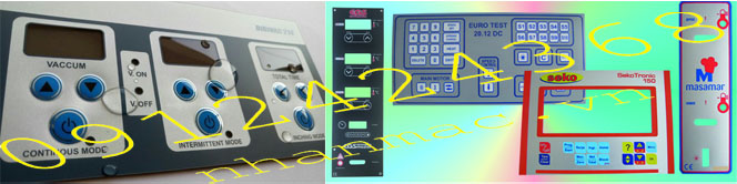 DM15- Decal miếng dán mặt bàn phím bộ điều khiển máy CNC công nghiệp được sử dụng làm phím bấm mềm bộ trung tâm điều khiển  trong lĩnh vực Máy móc gia dụng-