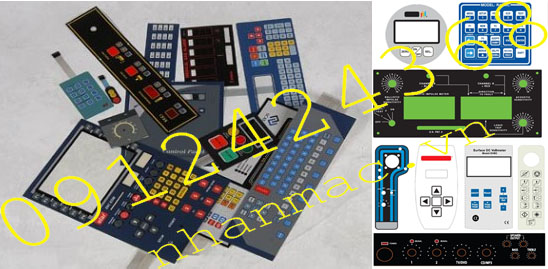 DM16- Decal miếng dán mặt bàn phím bộ điều khiển máy CNC công nghiệp được sử dụng làm phím bấm mềm bộ trung tâm điều khiển  trong lĩnh vực  Máy móc nghành y tế-