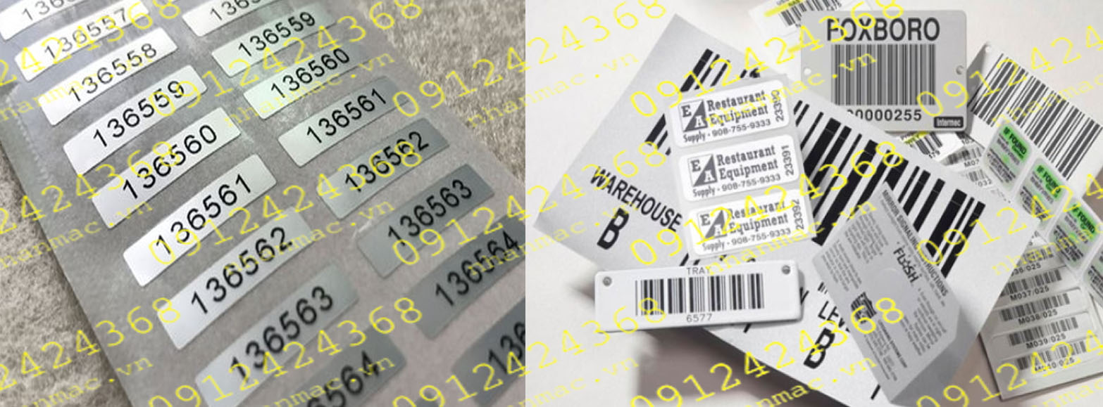 DNC22- Labels tem nhãn mác in trên decal nhôm nhũ thiếc xi bạc được Thiên lương kí kết đơn hàng tại văn phòng