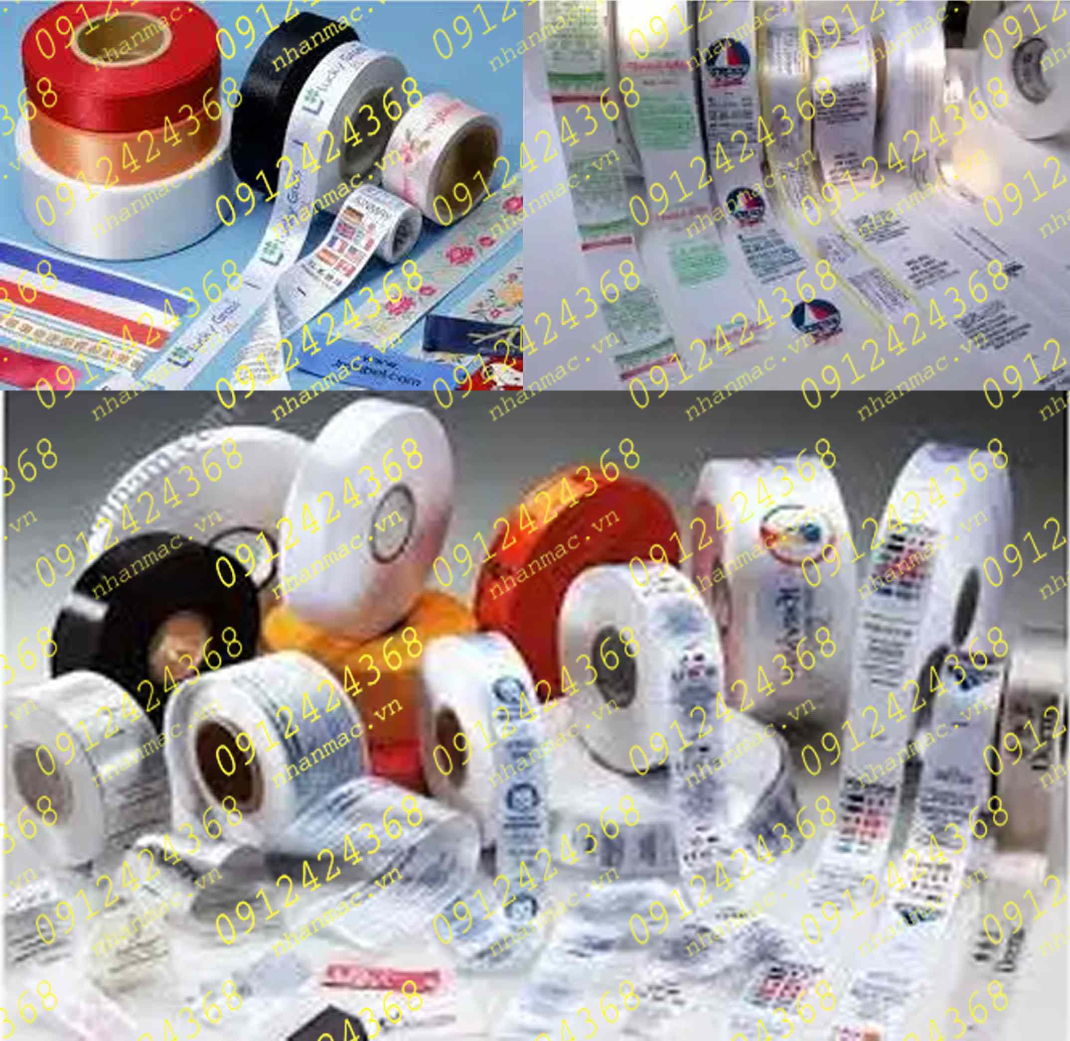 LNC18- Labels tem nhãn mác in cuộn  làm từ vật liệu vải