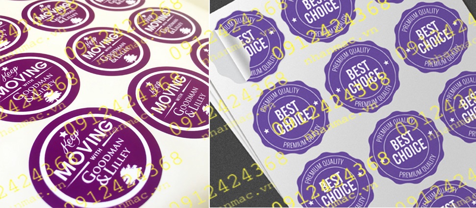 LTN2- Labels tem nhãn mác dán in trên vật liệu decal giấy