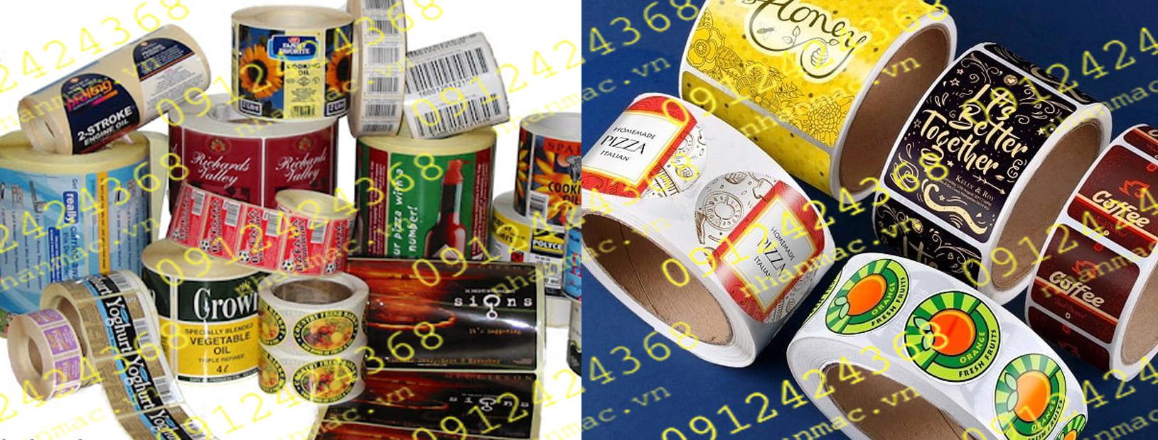 LTN36- Labels nhãn dán tem nhựa - mác giấy in trên vật liệu Decal được Thiên lương KK ĐH