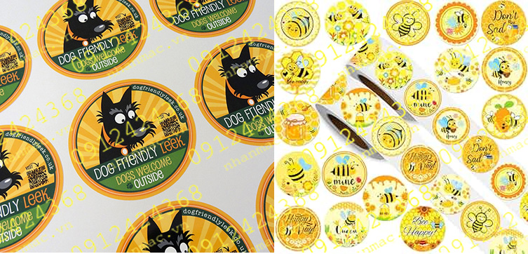 LTN4- Labels nhãn dán tem nhựa - mác giấy in trên vật liệu Decal in ấn đẹp mắt
