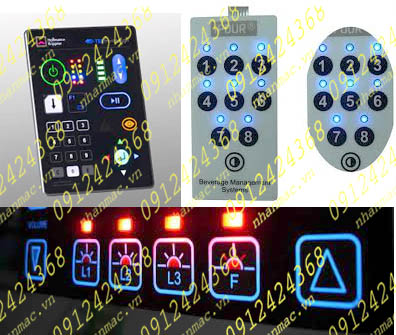 MBRS26- Bàn phím nút bấm công tắc màng Membrane Switches - Keypad  tích hợp đèn nền
