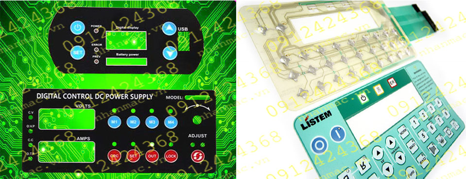 MN21- Màng nhựa nhấn nút nổi in mực dẫn điện làm bàn phím bấm có thể được sản xuất thử nghiệm bản Demo