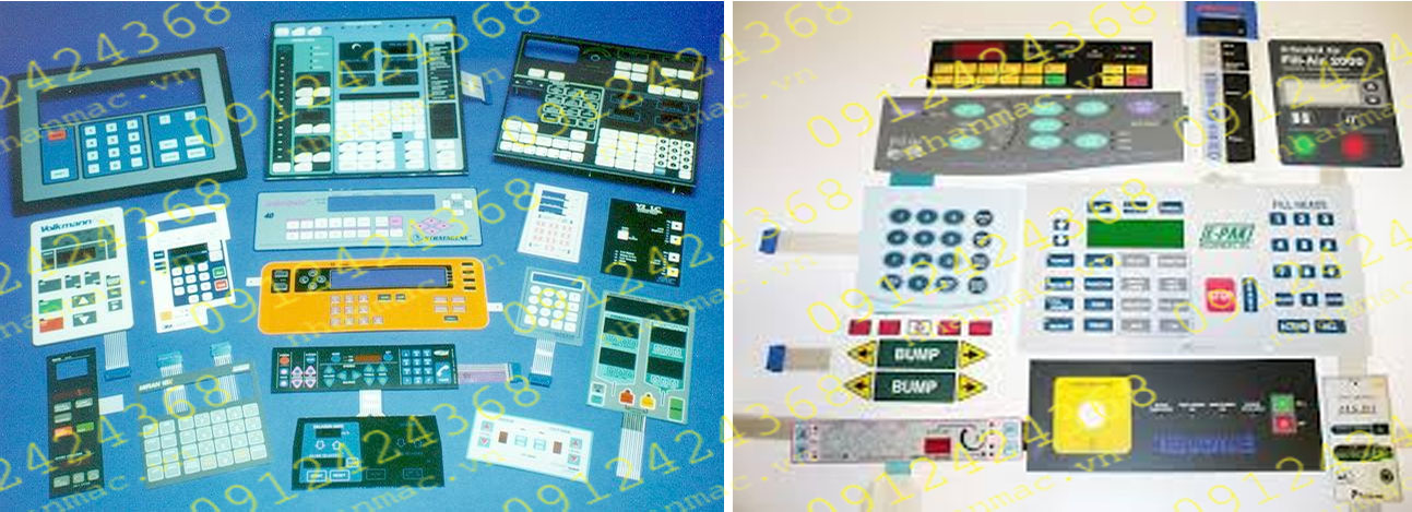 MN22- Màng nhựa nhấn nút nổi in mực dẫn điện làm bàn phím bấm chúng tôi nhận sản xuất với mọi đơn hàng