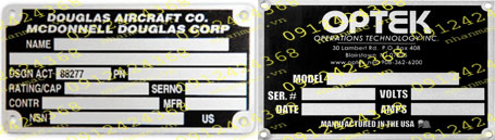 NAM9- Tem nhôm ăn mòn làm nhãn mác tag name plate máy móc thiết bị ghi thông số máy móc