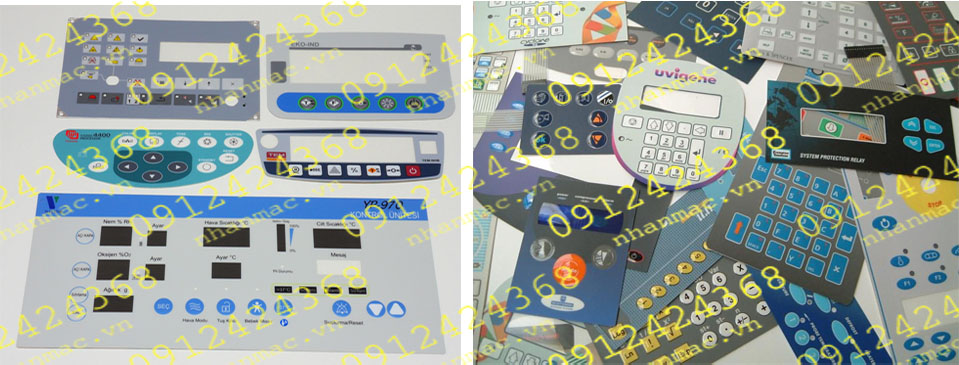 ND16- Tem nhãn mác Decal nhựa nút nhấn nổi làm miếng dán bàn phím bảng điều khiển được sử dụng làm phím bấm  Máy  y tế