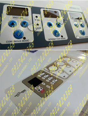 ND8- Tem nhãn mác Decal nhựa nút nhấn nổi làm miếng dán bàn phím bảng điều khiển có thể làm việc nhiệt độ khá cao