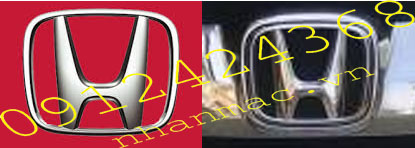 TN10- Tem nhãn mác logo chữ nổi  bằng  nhựa mạ crom làm logo chữ H cách điệu của hãng sản xuất ô tô Honda