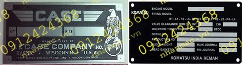 TNK28- Tem nhôm đồng inox kim loại được các nhà sản xuất động cơ mô tơ ứng dụng  làm nhãn mác ghi thông số động cơ